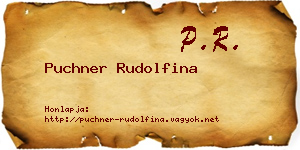 Puchner Rudolfina névjegykártya